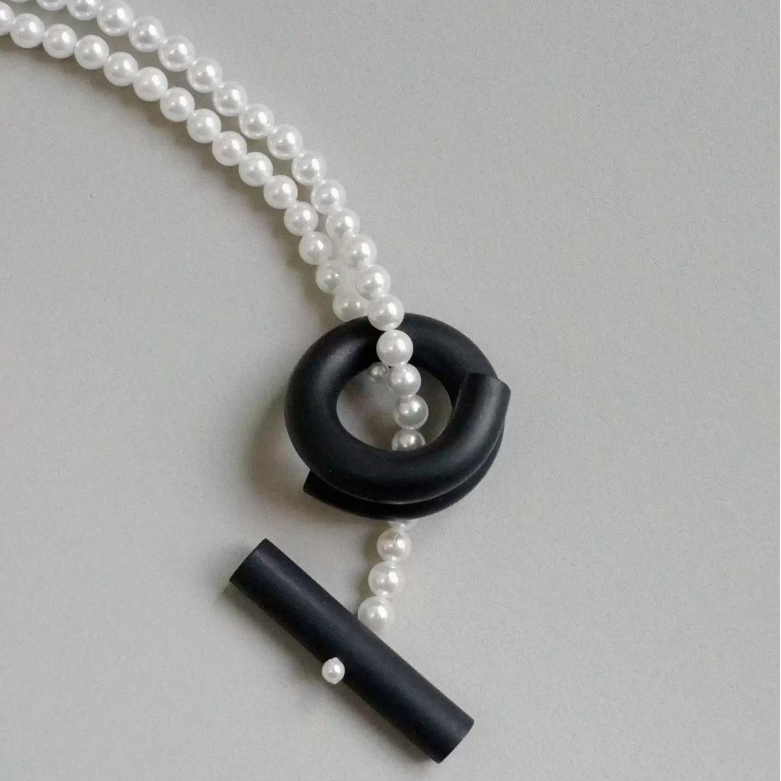 Moonshadow Pearl Knot Necklace