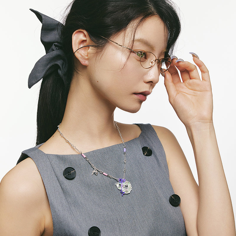 Chinese Hu Lu Peach Blessing Necklace