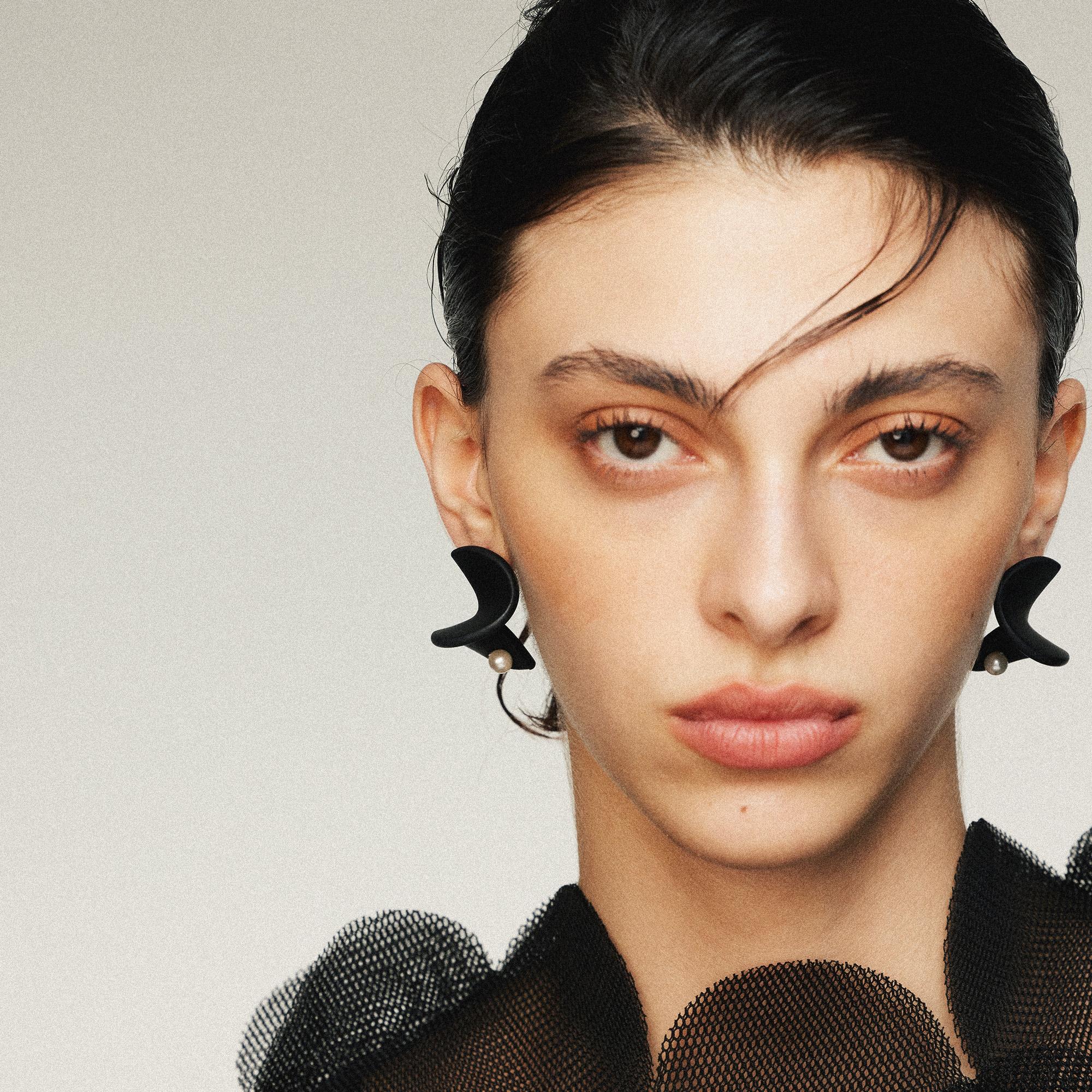 Ethereal Pearl Spiral Earrings