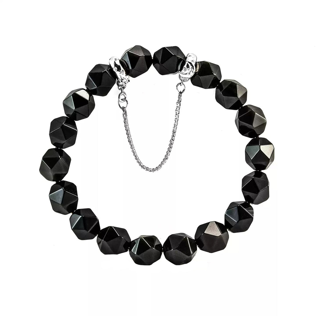 Starry Moon Obsidian Bracelet