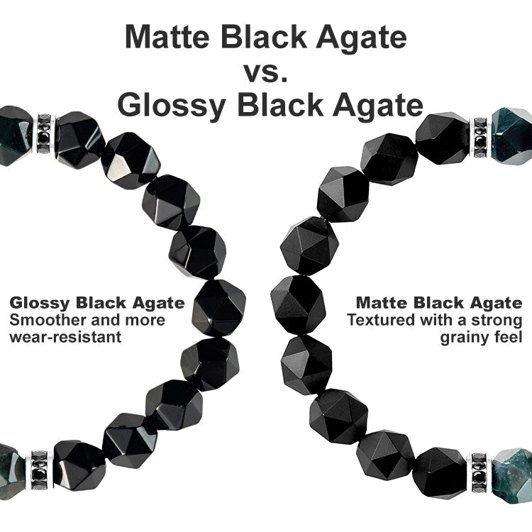 Loki Black Agate Wisdom Bracelet