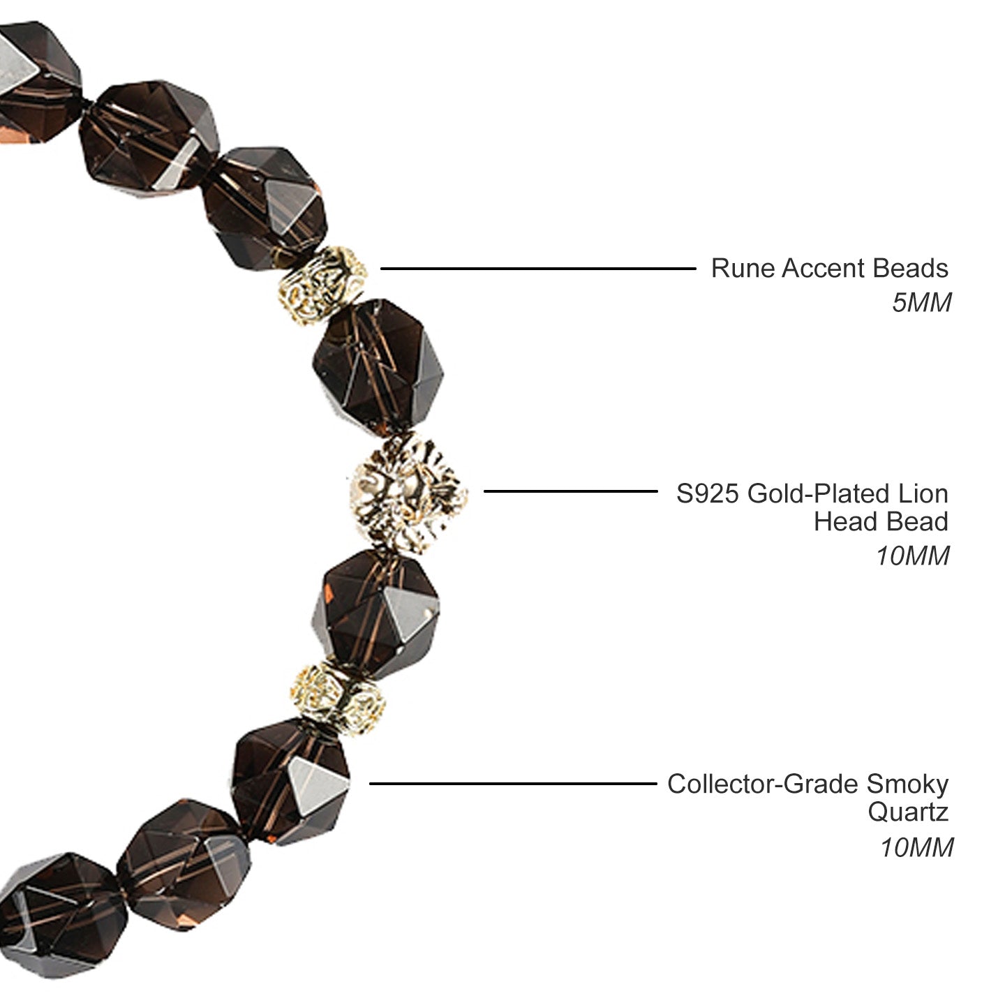 Tea Crystal War Lion Bracelet