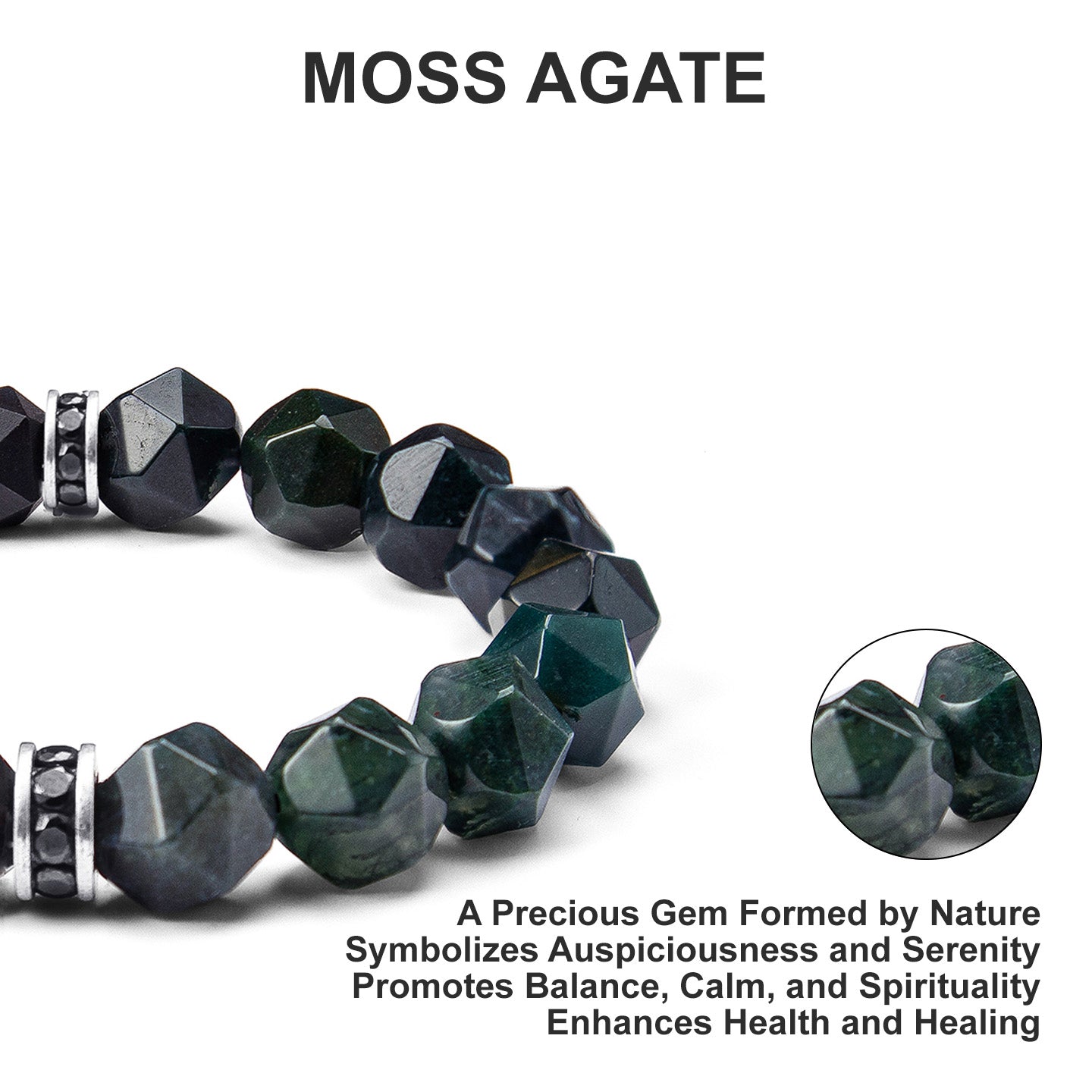 Loki Black Agate Wisdom Bracelet