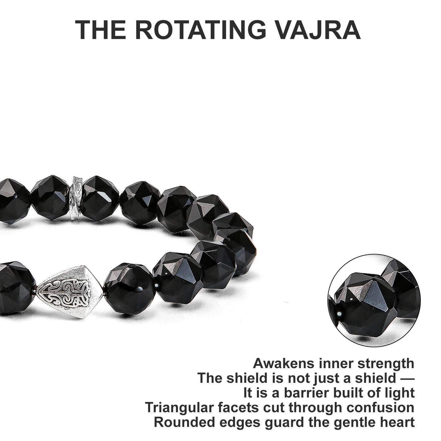 Tibetan Protection – Vajra Shield Black Onyx Bracelet