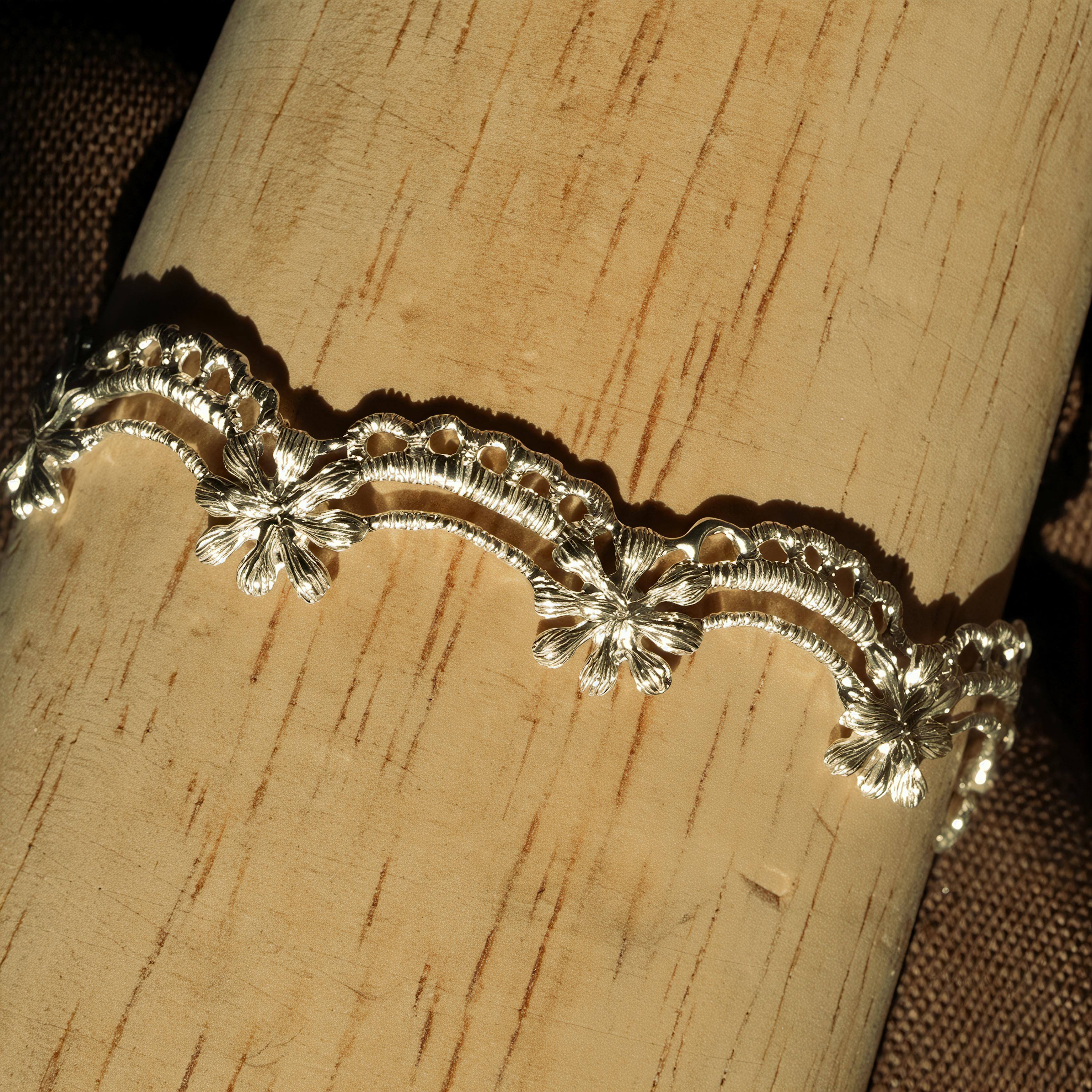 Lace Daisy & Rose Thin Bracelet