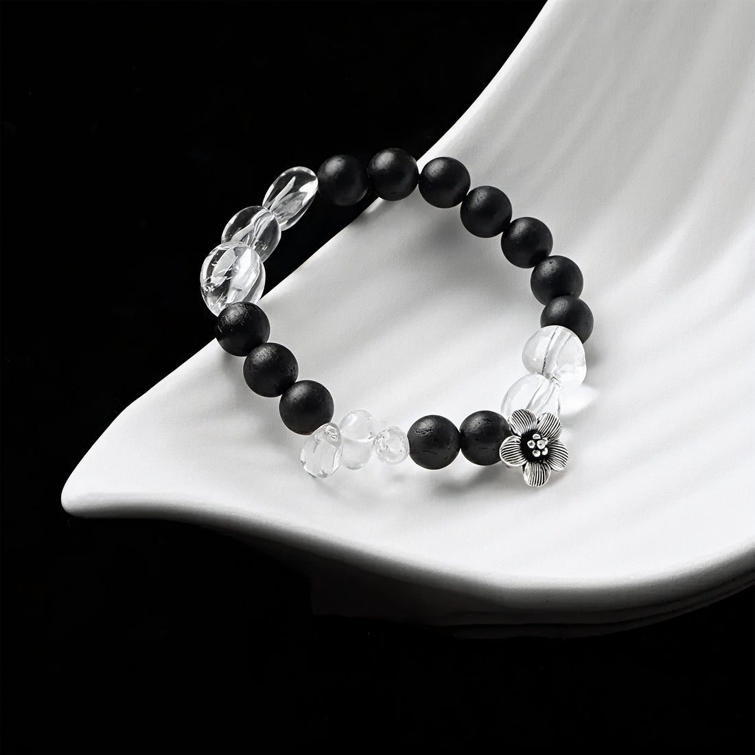 Agarwood Crystal Bloom Bracelet