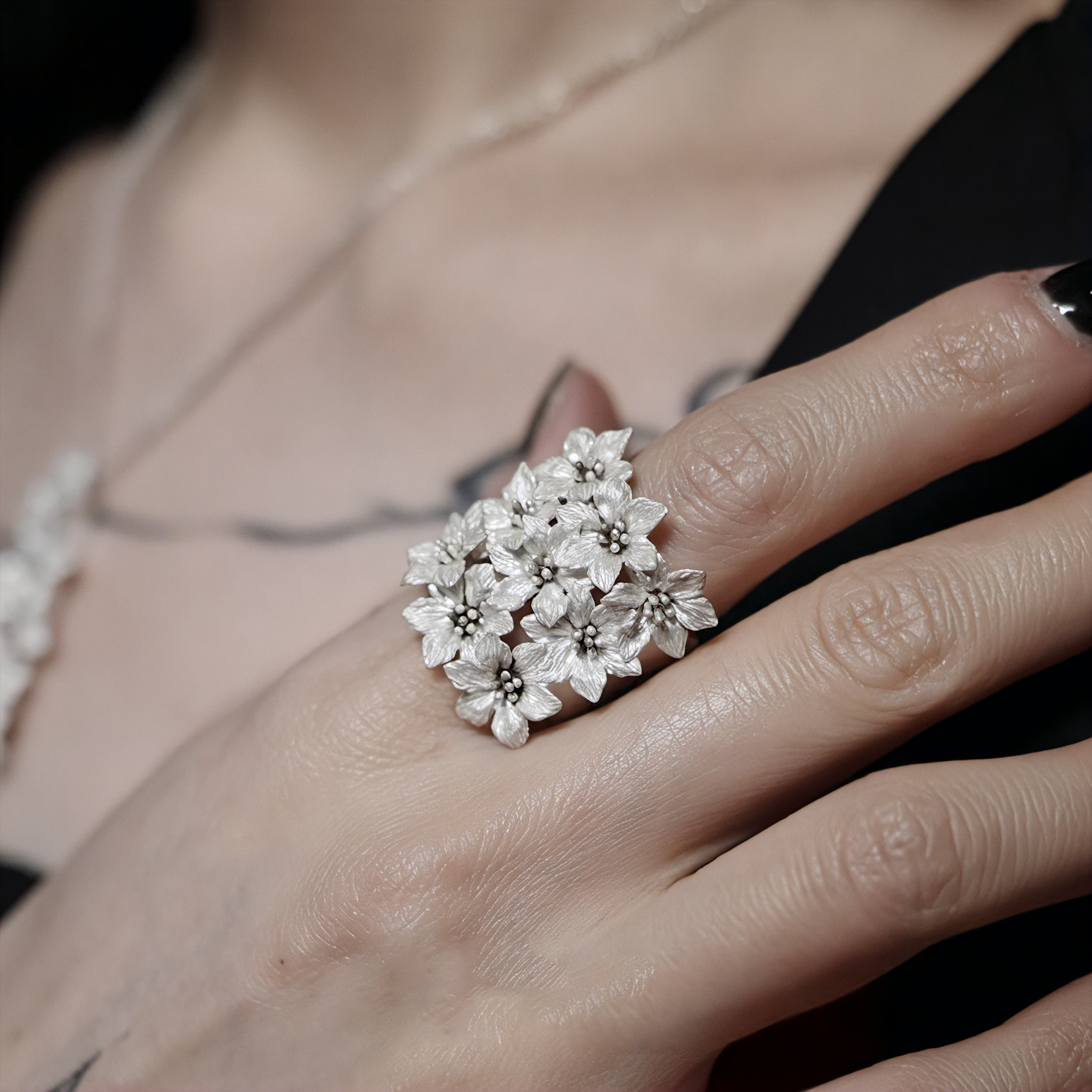 Fireflies-Spring Flowers Ⅱ Silver Ring