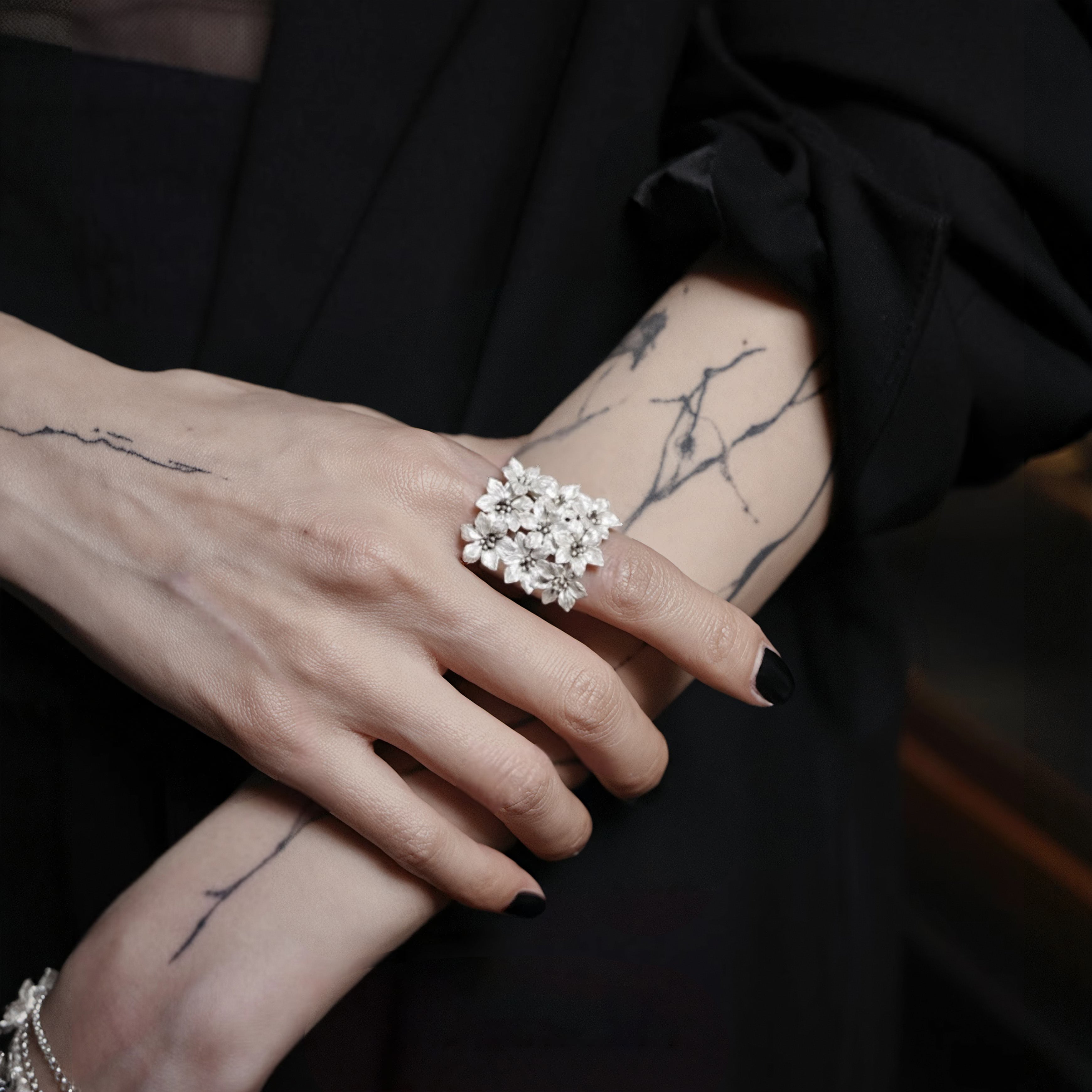 Fireflies-Spring Flowers Ⅱ Silver Ring