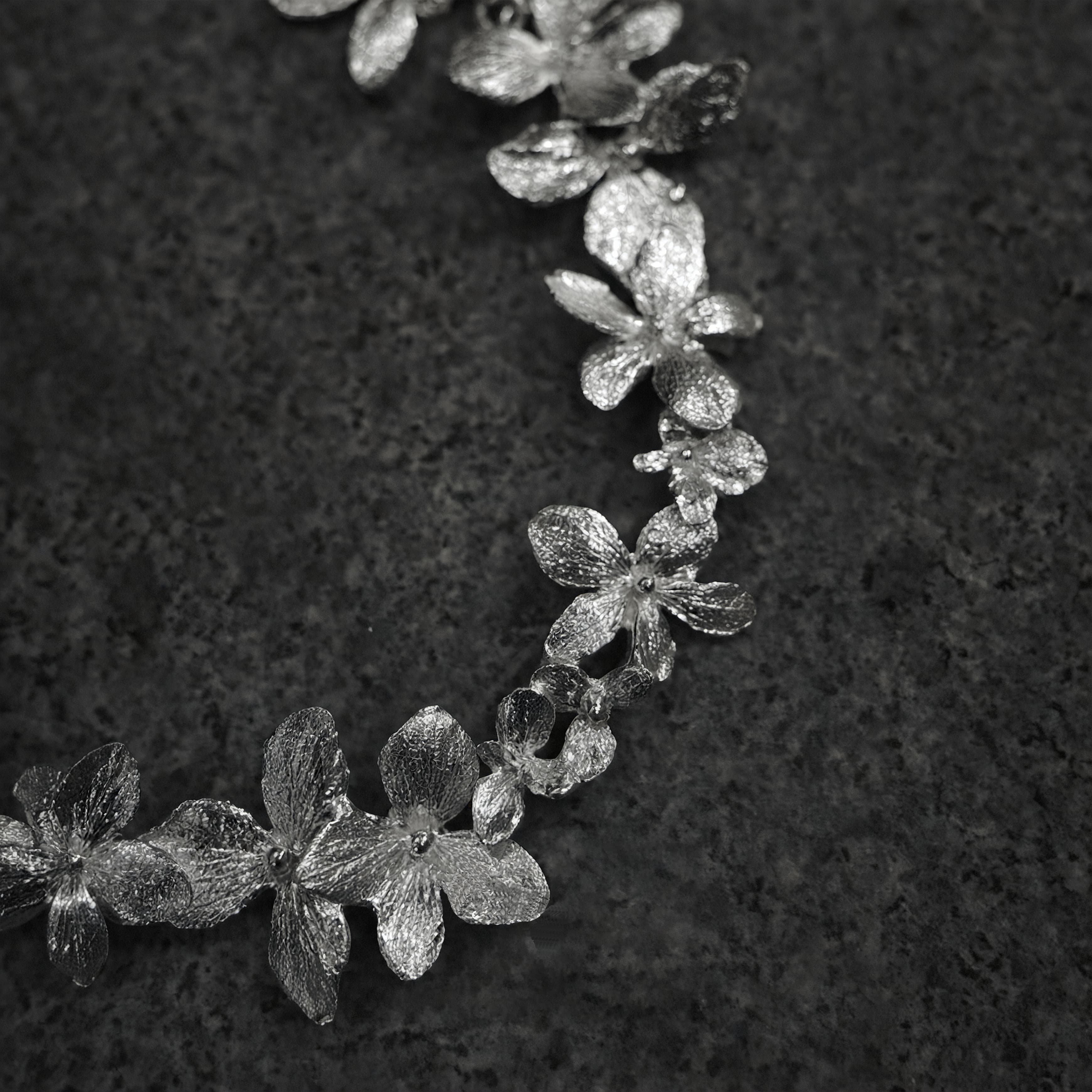 Fireflies-Summer Flower Silver Floral Bracelet