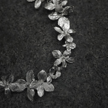 Fireflies-Summer Flower Silver Floral Bracelet