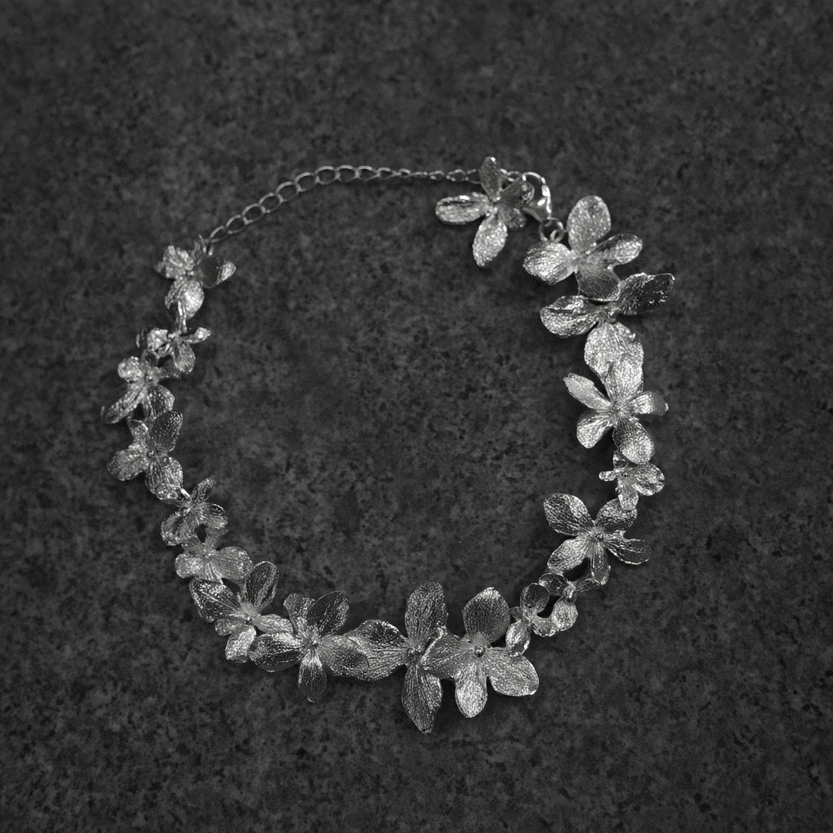 Fireflies-Summer Flower Silver Floral Bracelet