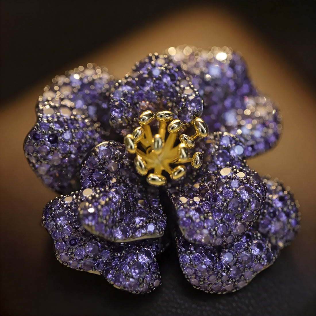 Purple Rose Light Brooch
