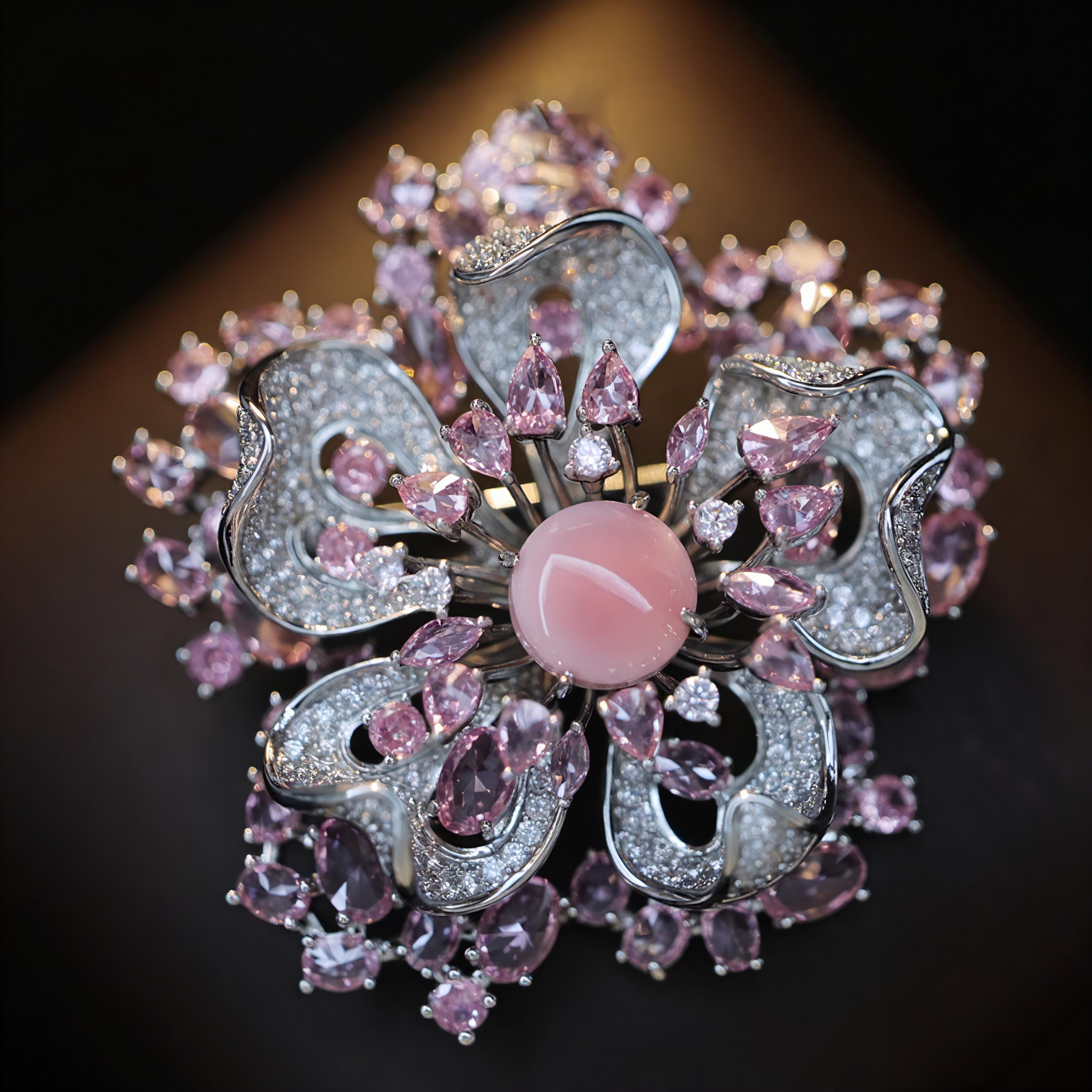 Queen Conch Flower Brooch