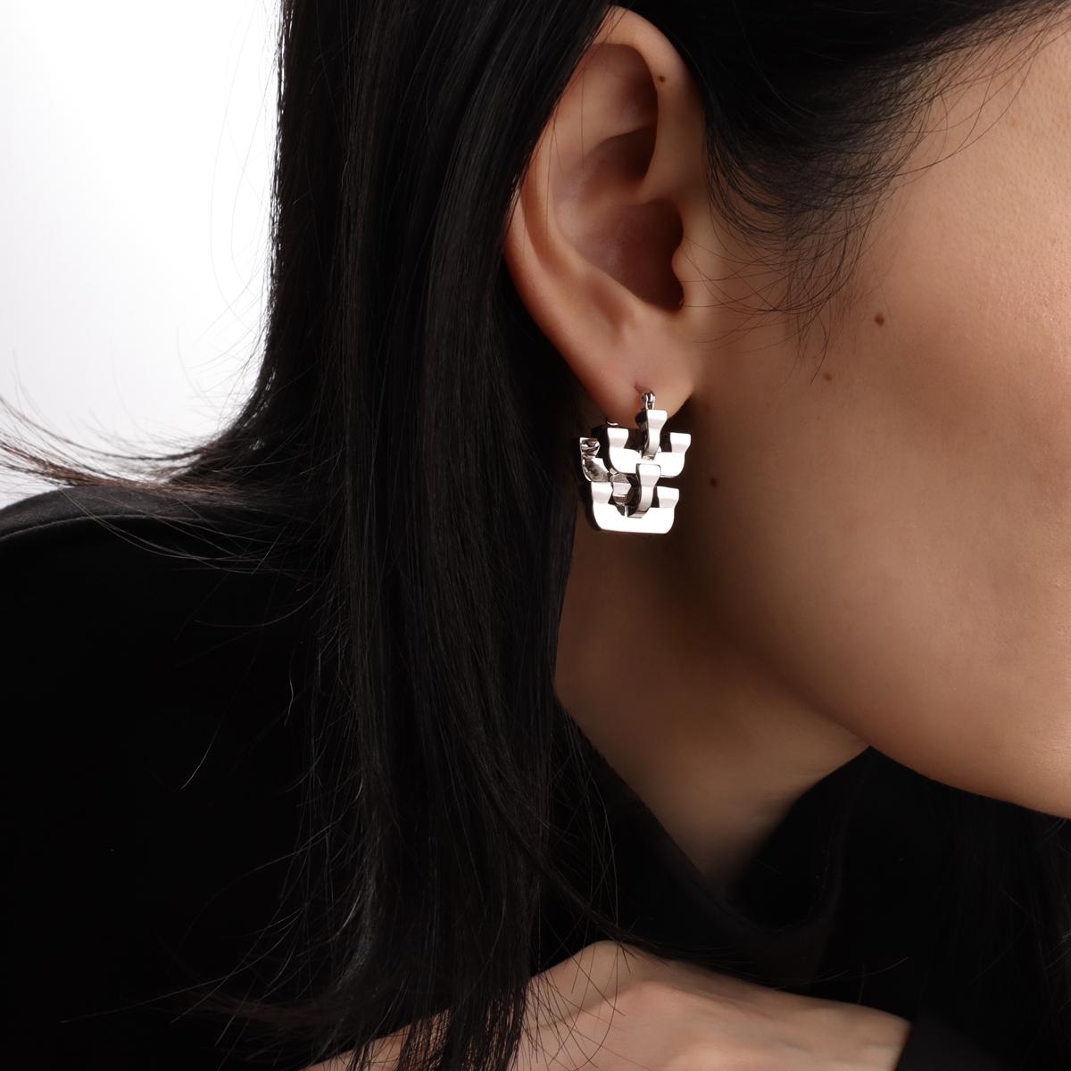 Stacked Mortise Earrings