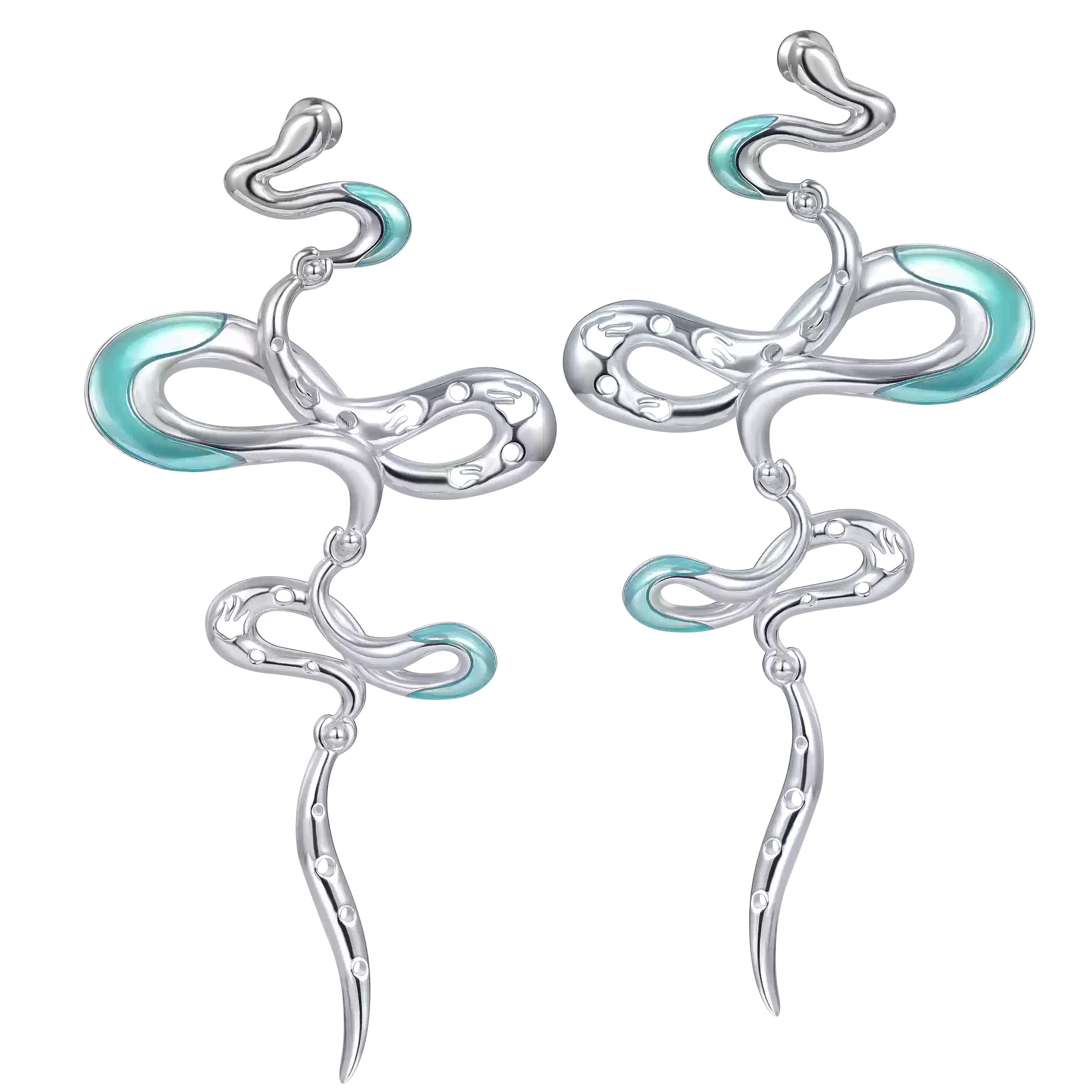 Twin Spirit Serpent Earrings