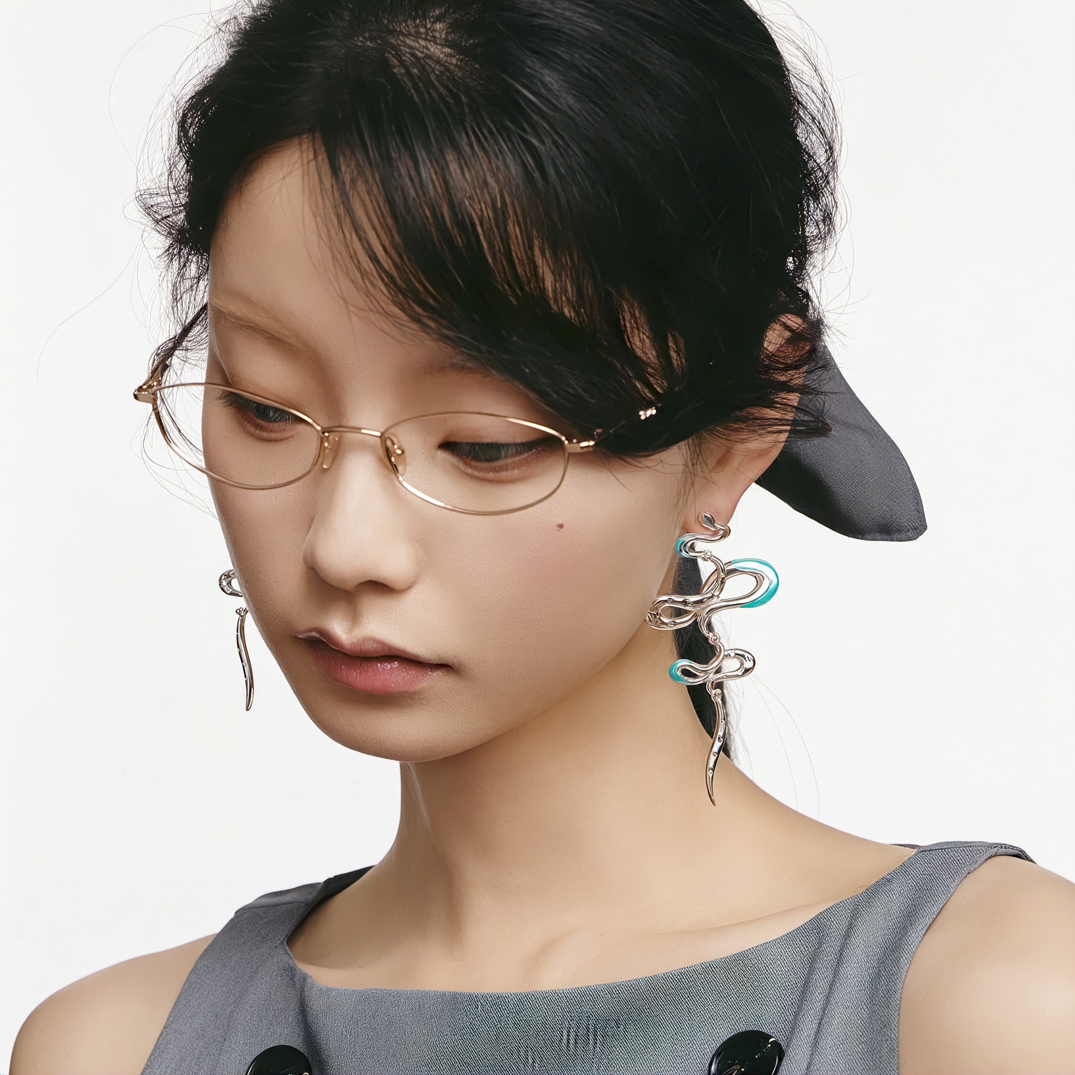 Twin Spirit Serpent Earrings