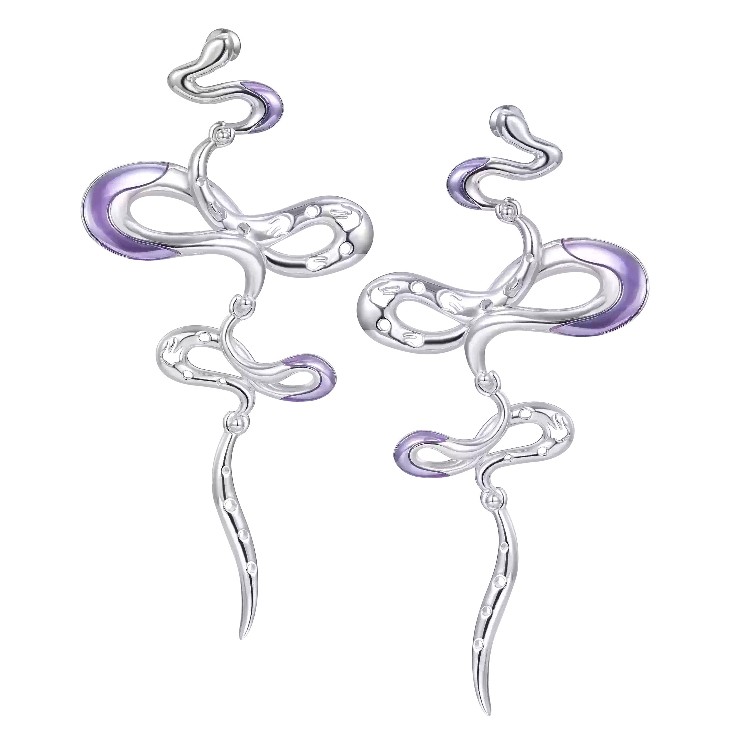 Twin Spirit Serpent Earrings