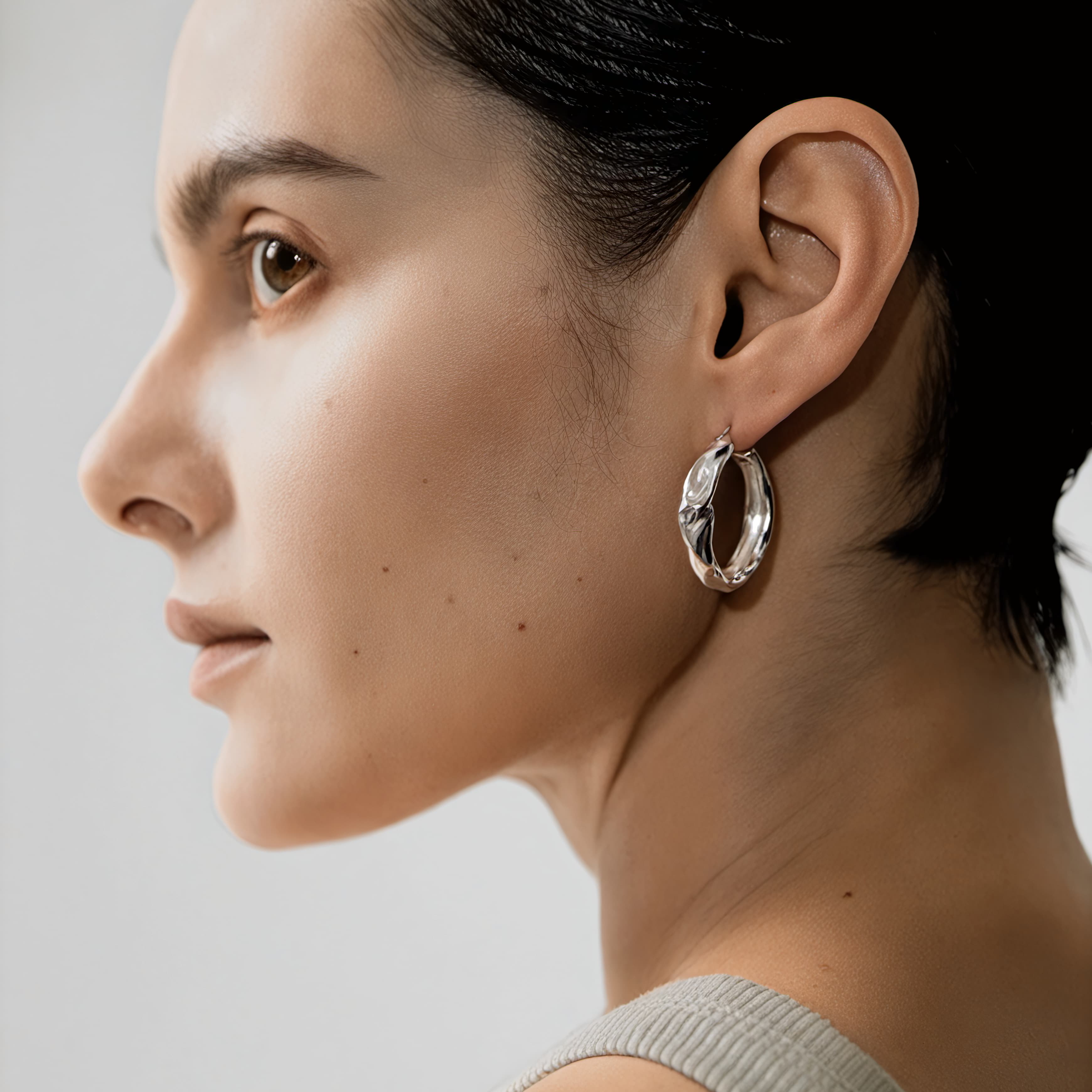 Water Mirror Silver Earrings